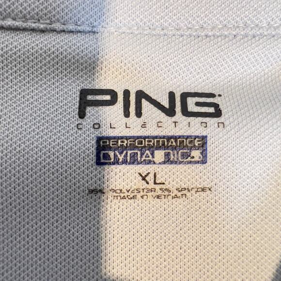 Ping Golf Polo Shirt Mens XL Lt Grey Peninsula Hotel Chicago Stretch Performance - Picture 3 of 13
